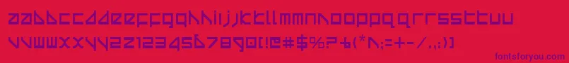 Deltav2c Font – Purple Fonts on Red Background