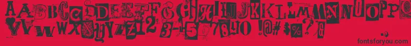 Freakshow Font – Black Fonts on Red Background