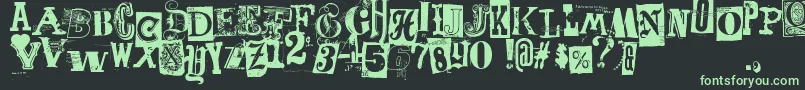 Freakshow Font – Green Fonts on Black Background