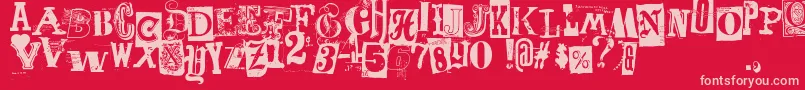 Freakshow Font – Pink Fonts on Red Background