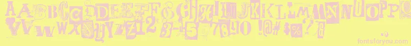 Freakshow Font – Pink Fonts on Yellow Background