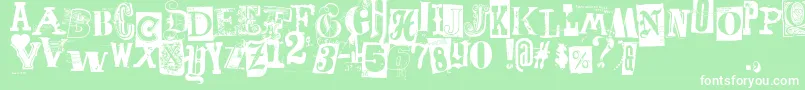 fuente Freakshow – Fuentes Blancas Sobre Fondo Verde