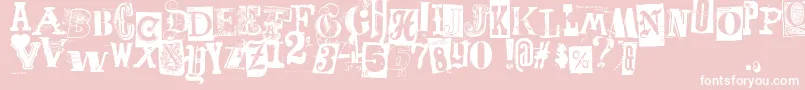 Шрифт Freakshow – белые шрифты на розовом фоне