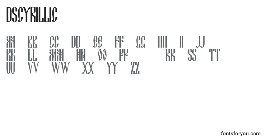Dscyrillic Font – alphabet, numbers, special characters