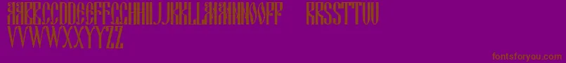 Dscyrillic Font – Brown Fonts on Purple Background