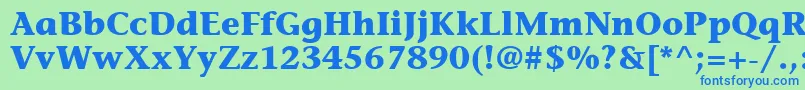 ItcStoneInformalLtBold Font – Blue Fonts on Green Background