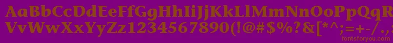 ItcStoneInformalLtBold Font – Brown Fonts on Purple Background