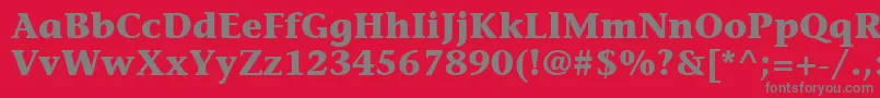 ItcStoneInformalLtBold Font – Gray Fonts on Red Background
