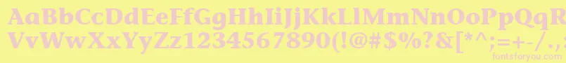 ItcStoneInformalLtBold Font – Pink Fonts on Yellow Background