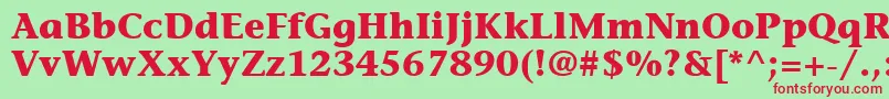 ItcStoneInformalLtBold Font – Red Fonts on Green Background