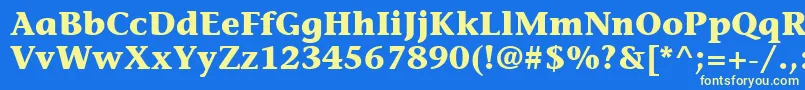 ItcStoneInformalLtBold Font – Yellow Fonts on Blue Background