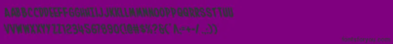 Inhouseeditionleft-Schriftart – Schwarze Schriften auf violettem Hintergrund