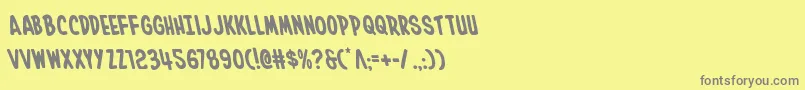 Inhouseeditionleft Font – Gray Fonts on Yellow Background