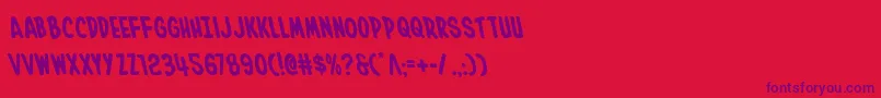 Inhouseeditionleft Font – Purple Fonts on Red Background