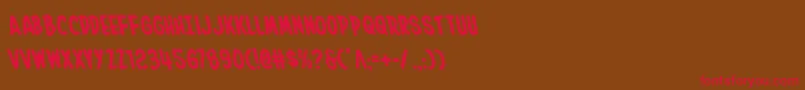 Inhouseeditionleft Font – Red Fonts on Brown Background