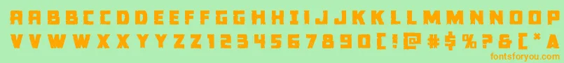 Colossustitle Font – Orange Fonts on Green Background