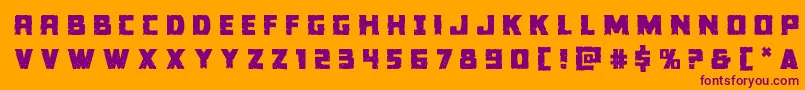 Colossustitle Font – Purple Fonts on Orange Background