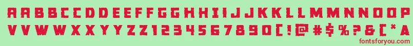 Colossustitle Font – Red Fonts on Green Background