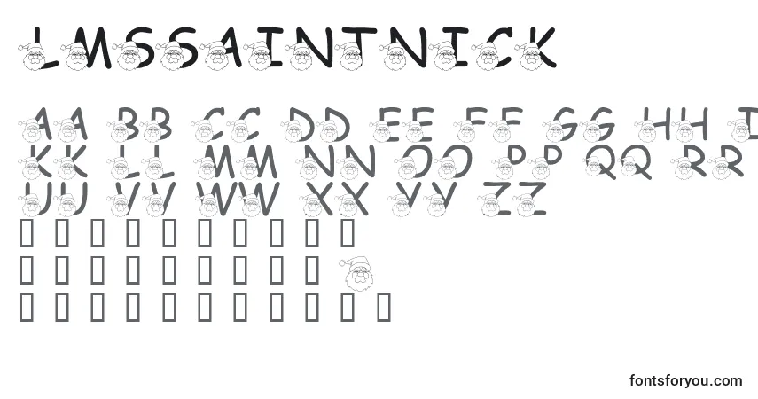 Fuente LmsSaintNick - alfabeto, números, caracteres especiales