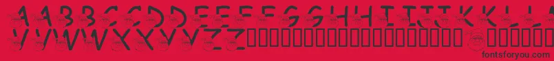 LmsSaintNick Font – Black Fonts on Red Background