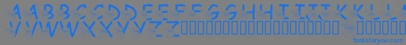 LmsSaintNick Font – Blue Fonts on Gray Background
