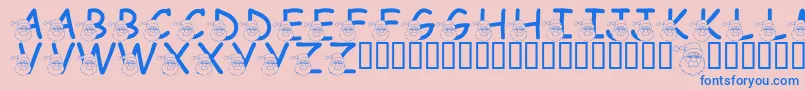 Шрифт LmsSaintNick – синие шрифты на розовом фоне
