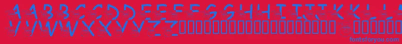 LmsSaintNick Font – Blue Fonts on Red Background