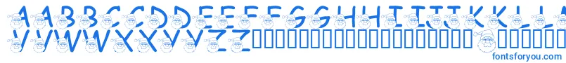 LmsSaintNick Font – Blue Fonts on White Background
