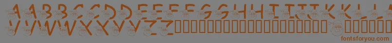 LmsSaintNick Font – Brown Fonts on Gray Background