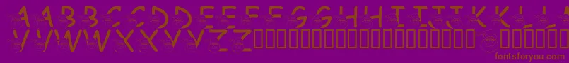 LmsSaintNick Font – Brown Fonts on Purple Background