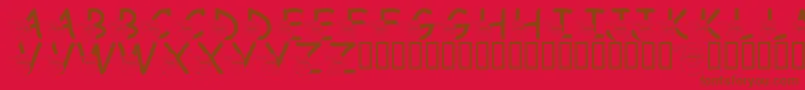 Шрифт LmsSaintNick – коричневые шрифты на красном фоне