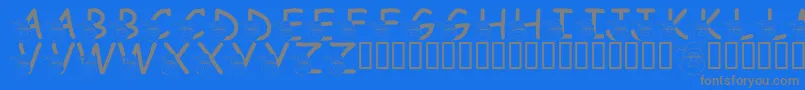 LmsSaintNick Font – Gray Fonts on Blue Background