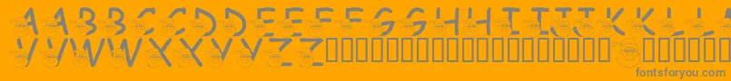 LmsSaintNick Font – Gray Fonts on Orange Background