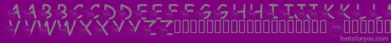 LmsSaintNick Font – Gray Fonts on Purple Background