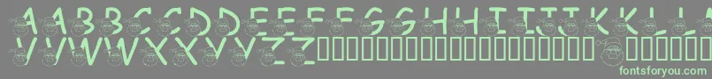 LmsSaintNick Font – Green Fonts on Gray Background