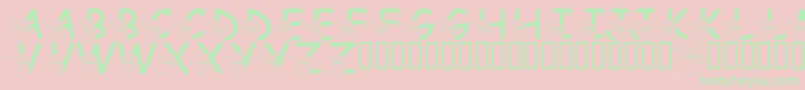LmsSaintNick Font – Green Fonts on Pink Background