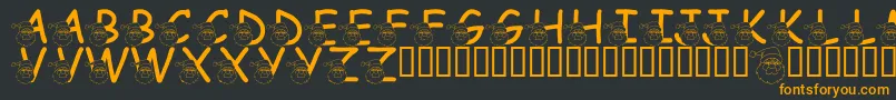 Шрифт LmsSaintNick – оранжевые шрифты на чёрном фоне