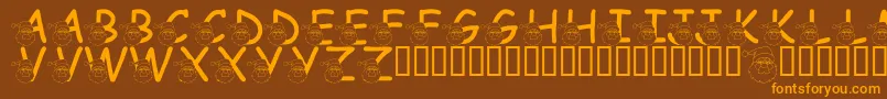 LmsSaintNick Font – Orange Fonts on Brown Background