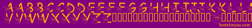 LmsSaintNick Font – Orange Fonts on Purple Background