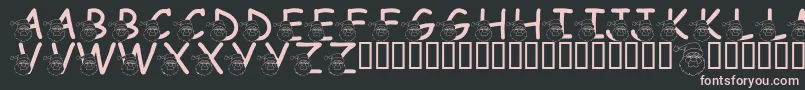 LmsSaintNick Font – Pink Fonts on Black Background