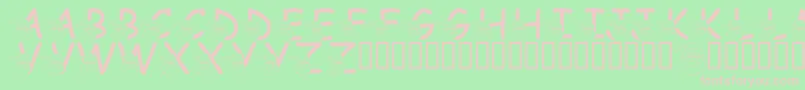 LmsSaintNick Font – Pink Fonts on Green Background