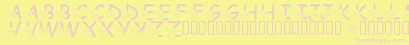 LmsSaintNick Font – Pink Fonts on Yellow Background