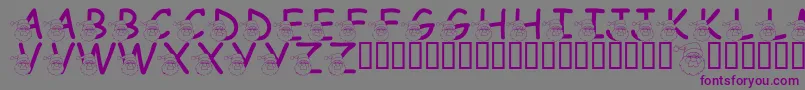 LmsSaintNick Font – Purple Fonts on Gray Background