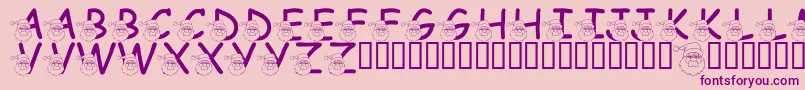 LmsSaintNick Font – Purple Fonts on Pink Background