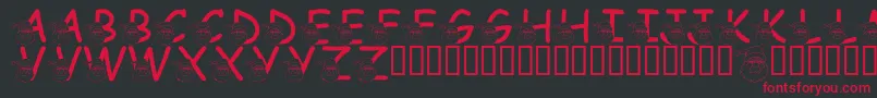 Шрифт LmsSaintNick – красные шрифты на чёрном фоне