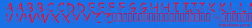 LmsSaintNick Font – Red Fonts on Blue Background