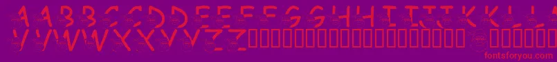 LmsSaintNick Font – Red Fonts on Purple Background