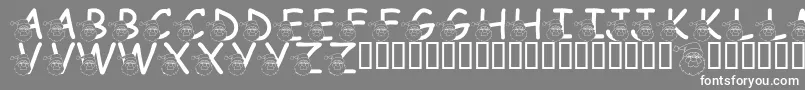 LmsSaintNick Font – White Fonts on Gray Background