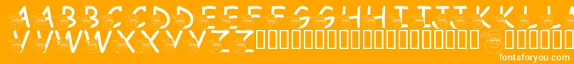 Шрифт LmsSaintNick – белые шрифты на оранжевом фоне