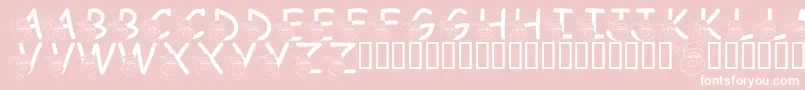 LmsSaintNick Font – White Fonts on Pink Background